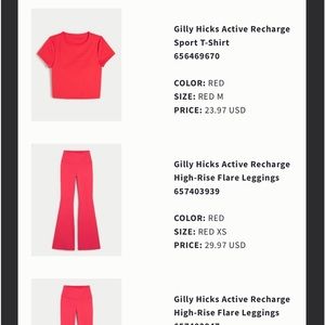 Nwt Gilly Hicks size medium top with matching flared leggings size small